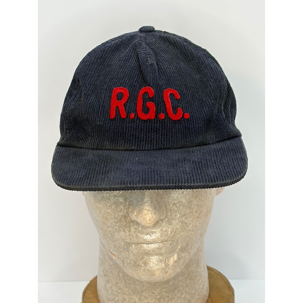 Random Golf Club RGC Navy Blue Corduroy Hat Adjustable Strapback Dad Cap